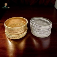 LILY 7Pcs/Set Fashion Elegant Rhombus Heart Twist Design Smooth Bracelets Set For Women Jewelry Acce