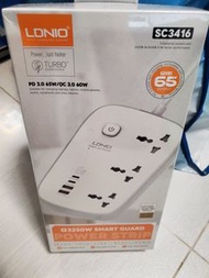 全新 LDNIO SC3416 旅行 充電器 三位pd3.0 65W qc3.0 60W fast charging 快充 拖板 國際萬用孔