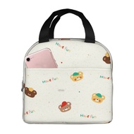 We Bare Bears Lunch Bag Women Mens Reusable Insulated Lunch Tote Bag, Leakproof Large Capacity Travel Work Picnic Beach