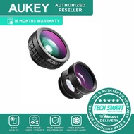 AUKEY 3-In-1 Camera Lens Fisheye Lens, Wide Angle, 10X Macro