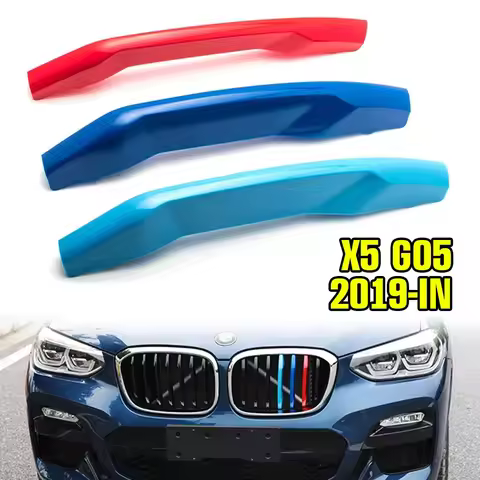 3pcs ABS Car Grille Sticker Strip Cover Trim Clip For BMW X1 E84 F48 X2 F39 X3 E83 F25 G01 X4 X5 E53