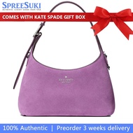 Kate Spade Handbag In Box 454 Suede Mini Crossbody Wisteria Purple KN427