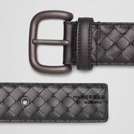 brand new Bottega Veneta BV small black leather woven belt, 173784