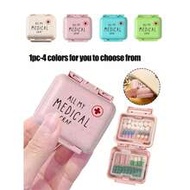 Mini 6-Compartment Portable Pill Box, Medicine Storage Box, Travel Pill Box, 6-Compartment Small Pil