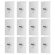 12Pcs Wall Hanging Racks Wall Adhesive Hooks Punch-screw Adhesive Pothooks