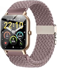Nylon Braided Strap Compatible with Veryfit IDW19/IDW13/IDW15/IDW18, 22 mm Elastic Strap for Goryfit