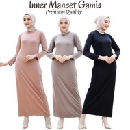 New Inner Dress Lengan Panjang / Gamis Manset Lengan Panjang Spandek