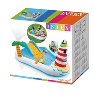INTEX Kids Pool Boat Design Intex Inflatable Swimming Pool For Kids With Slide Kolam Renang Kanak-Ka