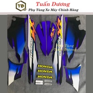 Bộ Tem Wave ZX Tím Loại 3 Lớp Hàng Cao Cấp Dày Dặn - Tem ZX Dán Xe Wave Nhỏ Wave Alpha Các Đời