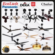 [Ready Stock] KDK Panasonic DEKA ECOLUXE AC/DC Motor Ceiling Fan With Regulator / Remote Control Kipas Siling