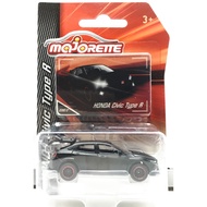 Majorette Honda Civic Type R-Matte Black Color /Wheels D6SRL /scale 1/58 (3 inches) Package with Car