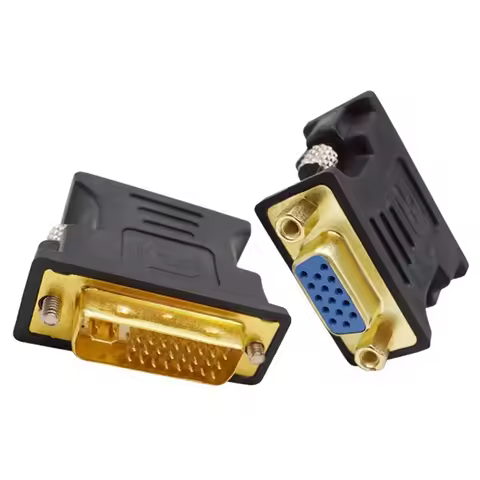 DVI to VGA Adapter Converter DVI 24.5 Pin Plug to VGA BOOK 1080P Video Converter for HDTV computer P