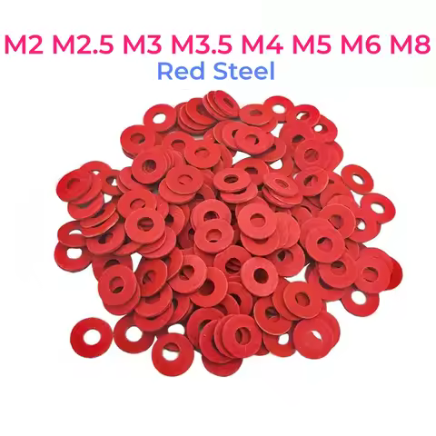 M2 M2.5 M3 M3.5 M4 M5 M6 M8 Red Steel Paper Fiber Insulating Flat Washers Meson Spacers Insulation P
