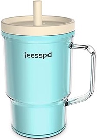 ieesspd Toddler Cups – 9 oz Adorable Miniature Tumbler with Leak-Resistant Straw and Toddler-Friendl