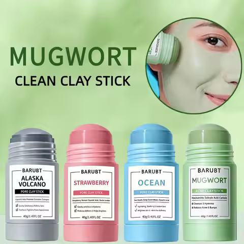 Mugwort Cleansing Mask Stick Green Tea Alaska Volcano Mask Gentle Oil Control Deep Moisturizing Clay