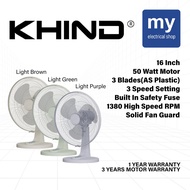 Khind 16 Inch Table Fan TF1601AC 50 Watt 3 Speed 3 Blades