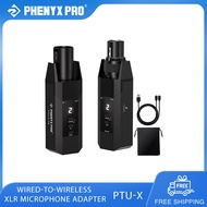 Phenyx Pro PTU-X Plug-on XLR Wireless Transmitter Receiver System Wired-to-Wireless XLR Microphone A