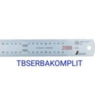 Ruler Mistar besi SS metric scale mili 13064 Shinwa 2000mm 2000 mm ori