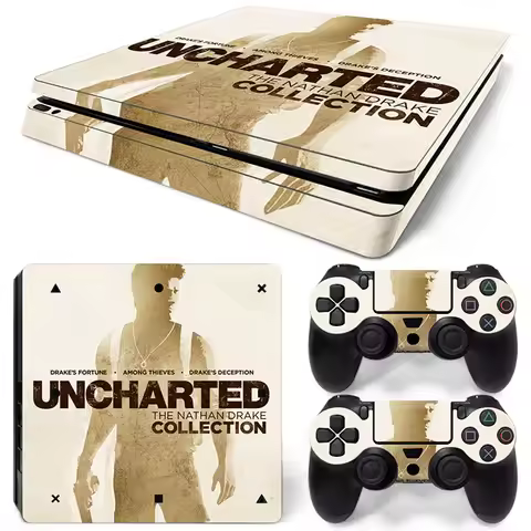 Uncharted 4 game accessories Vinyl Decal Skin Stickers For PS4slim Console and Controller sticker Cu