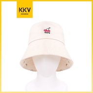 Kkv Dylee&amp;Lylee Topi Bucket Hat Pria Wanita Bordir Motif Bolak Balik