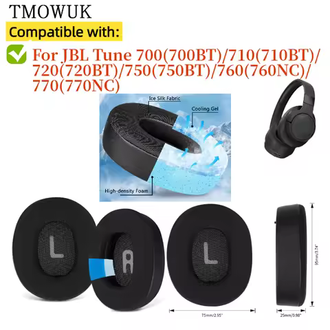 Replacement Ear Pad for JBL Tune 700(700BT)/710(710BT)/720(720BT)/750(750BT)/760(760NC)/770(770NC) H