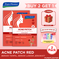 Paket 72 Pcs Acne Patch Merah Love Star - Sticker Penghilang Jerawat Pure Plester With Hydrocolloid