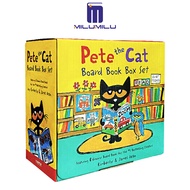 Pete The Cat 8หนังสือนิทานชุดกล่องการตรัสรู้ภาษาอังกฤษสำหรับเด็กสมุดวาดภาพระบายสีสำหรับเด็กหนังสือภา