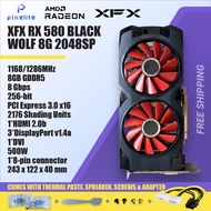 Used XFX RX 580 RX580 2048sp 8G 8GB D5 DUAL FAN AMD  Graphic Graphics Card grafik cards stock GPU in