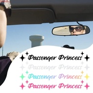 DARNELL Passenger Princess Sticker, Passenger Princess Reflective Passenger Princess Car Stickers, Self Adhesive Personality Creative Car Mirror Decoration