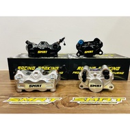 100% ORIGINAL SMRT TX MODEL BRAKE CALIPER M3 100MM FRONT 4 POT CALIPER / P34 REAR 2 POT CALIPER BLACK &amp;SILVER SET TAIWAN