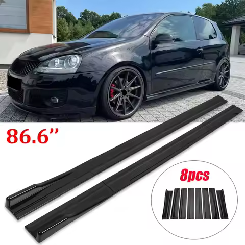 2.2M/86.6" Side Skirts Extension Rocker Panel Splitter For Volkswagen VW Accessories Golf MK6 MK7 MK