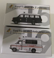 Tiny 微影 15 19 Ford Transit Mk2 福特 大頭福 警車 救護車 一套2架