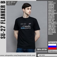 T-Shirt/Kaos Hauptmann Pesawat Tempur Sukhoi SU 27 Rusia murah