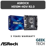 ASROCK H510M-HDV R2.0 mATX Motherboard - Supports 10th Gen and 11th Gen Intel Processor LGA1200