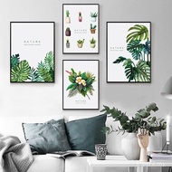 Nordic Small Fresh Restaurant Plant Mural Green Plant Living Room Style Combination Bedroom ins Deco