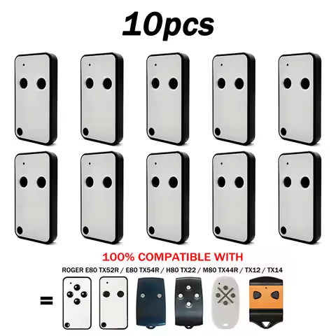 New ROGER Technology E80 TX52R 2 E80/TX52R/2 E80/TX54R/2 433.92MHz Garage / Gate Remote Control For 