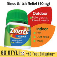 Zyrtec Tablets 10mg Allergy Relief (Sinus Relief) 50/70/120 Tablets *2-3 Days Delivery*