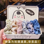 Bộ 8 món dây buộc tóc kiểu mới dây buộc tóc đuôi ngựa co giãn bộ phụ kiện buộc tóc scrunchies