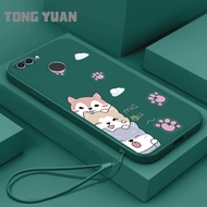 casing Huawei Y7 2018 NOVA2 LITE phone case softcase Silicone New designLovely Rabbit astronaut CASE