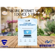 F-SECURE INTERNET SECURITY 1 DEVICE 3 YEARS