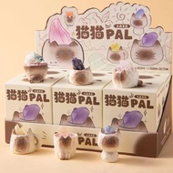 PAL-F1 Dipping Box Of 6 Pieces Authentic Cute Cat Model Lucky Stone Crystal Desk Decoration Souvenir
