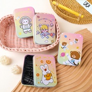 FF Kotak Penyimpanan Kartu Pos Kartun Jepit Rambut Kotak Kemasan Logam Kotak Kaleng Beruang Kecil Lu