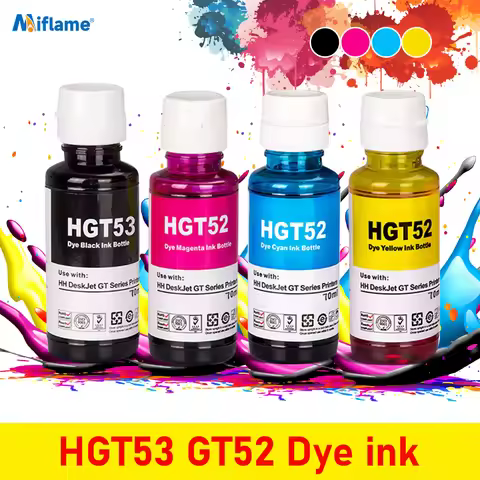 70ML GT53 GT52 Dye ink Refill Dye Ink For HP Smart Tank 508 511 514 515 518 519 530 531 532 533 538 