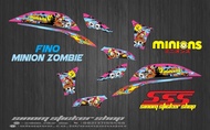 Striping decal variasi yamaha fino minion zombi