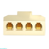dreamedge14 4 Way RJ11 Telephone Splitter 6P4C 6P2C RJ-11 Adapter Connecting Multiple Device