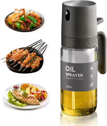 Kitchen Gadgets Oil Sprayer for Cooking 8.5oz Glass Oil Spray Bottle Cooking Oil Sprayer Olive Oil S