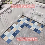 Pvc Kitchen Leather Floor Mats Oil-Proof Waterproof Disposable Foot Mats Bathroom Toilet Fully Wipeable Mats Can Cut P7B7
