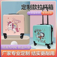 Selebriti Internet Kanak-kanak Ins Kartun 20-Inci Kanak-Kanak Kanak-Kanak Lelaki Bergolek Bagasi Beg