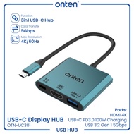 Onten 3in1 Type-C to HDMI Hub USB3.2 PD Charging Adapter OTN-UC301