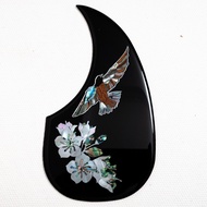 D45 Emperor Bird Acoustic Guitar Pickguard Thick for 41 inch Acoustic Guita (Abalone Inlay / Painted